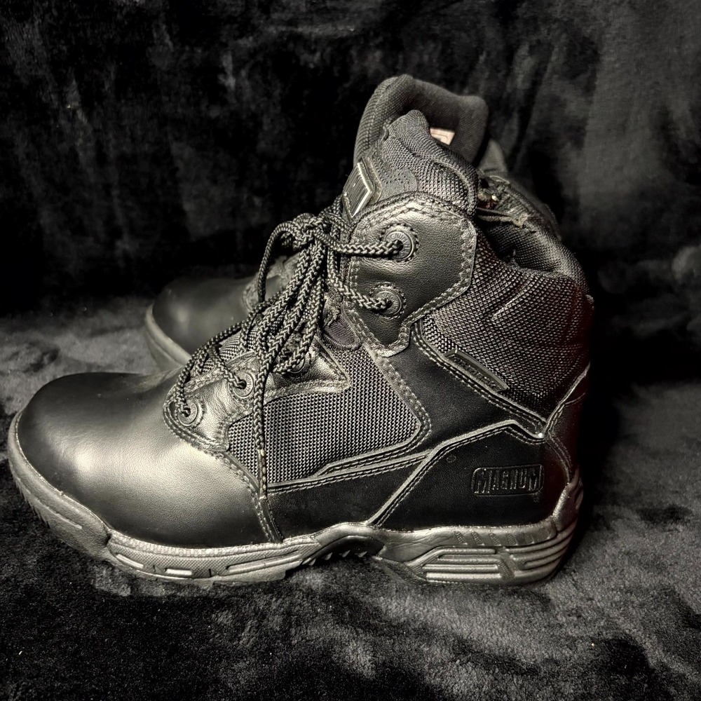 Magnum Stealth Force 6.0 Womens US 7.5 Work Boots Black Leather Ankle Waterproof